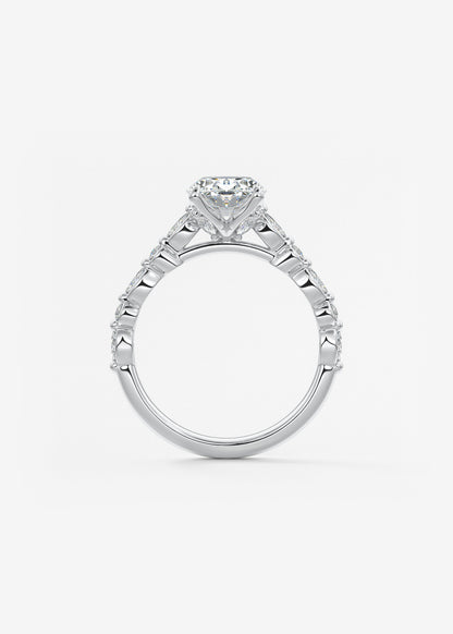 Oval Solitaire With Raised Basket Gallery Lab Grown Diamond Engagement Ring