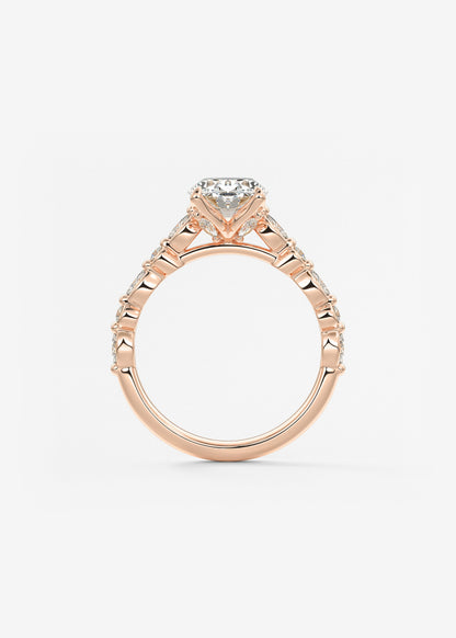 Oval Solitaire With Raised Basket Gallery Lab Grown Diamond Engagement Ring