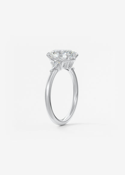 Oval Solitaire With Raised Basket Gallery Lab Grown Diamond Engagement Ring