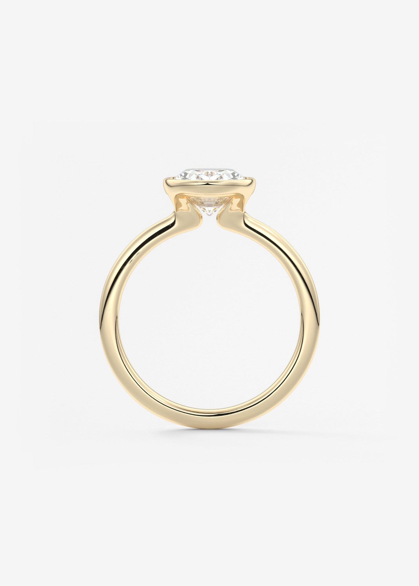 Oval Solitaire With Raised Basket Gallery Lab Grown Diamond Engagement Ring