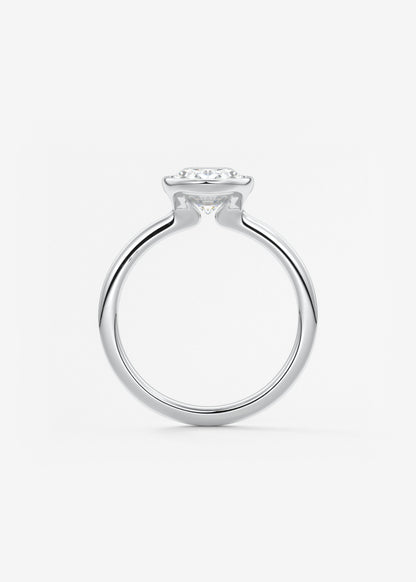 Oval Solitaire With Raised Basket Gallery Lab Grown Diamond Engagement Ring