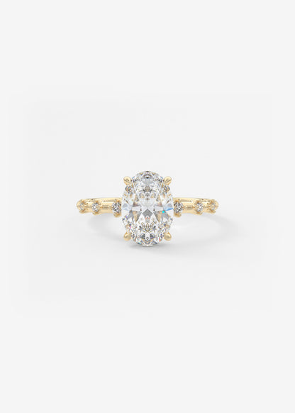 Oval Solitaire With Raised Basket Gallery Lab Grown Diamond Engagement Ring