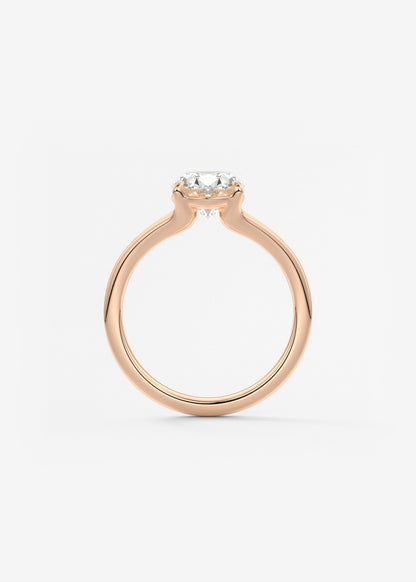 Oval Solitaire With Raised Basket Gallery Lab Grown Diamond Engagement Ring
