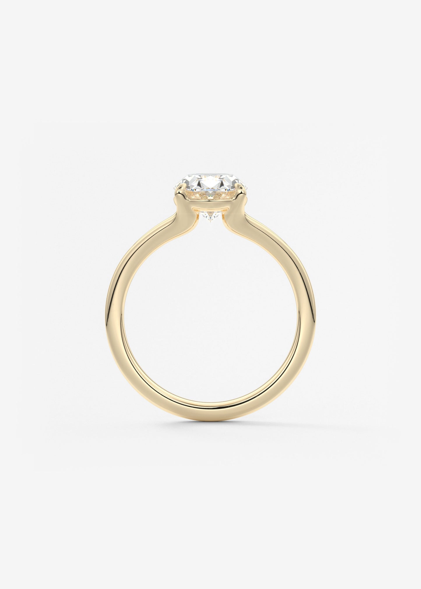 Oval Solitaire With Raised Basket Gallery Lab Grown Diamond Engagement Ring