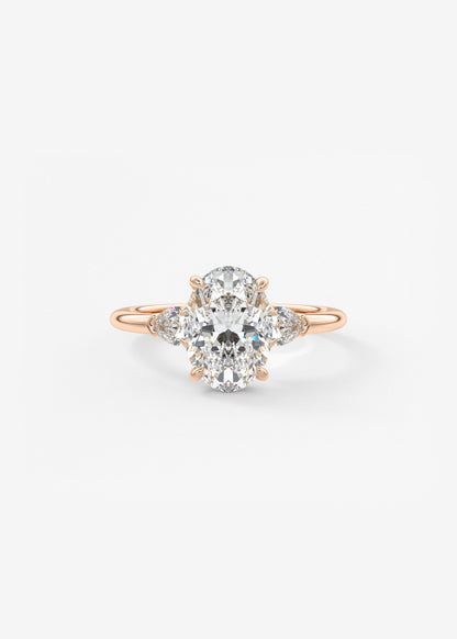 Oval Solitaire With Raised Basket Gallery Lab Grown Diamond Engagement Ring