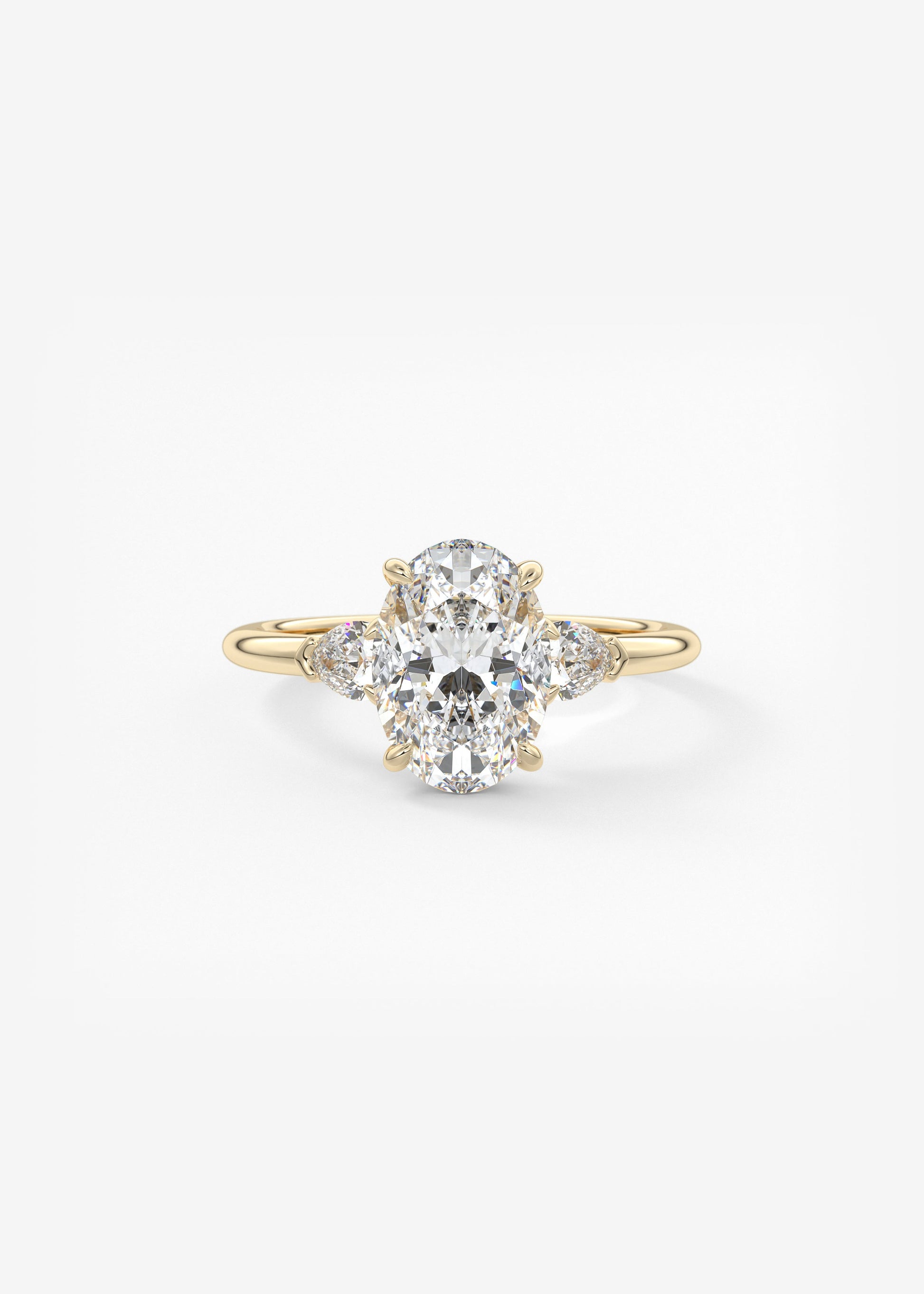 Oval Solitaire With Raised Basket Gallery Lab Grown Diamond Engagement Ring