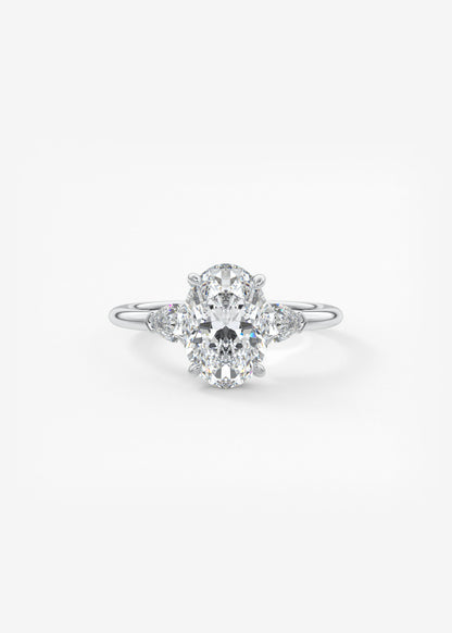 Oval Solitaire With Raised Basket Gallery Lab Grown Diamond Engagement Ring