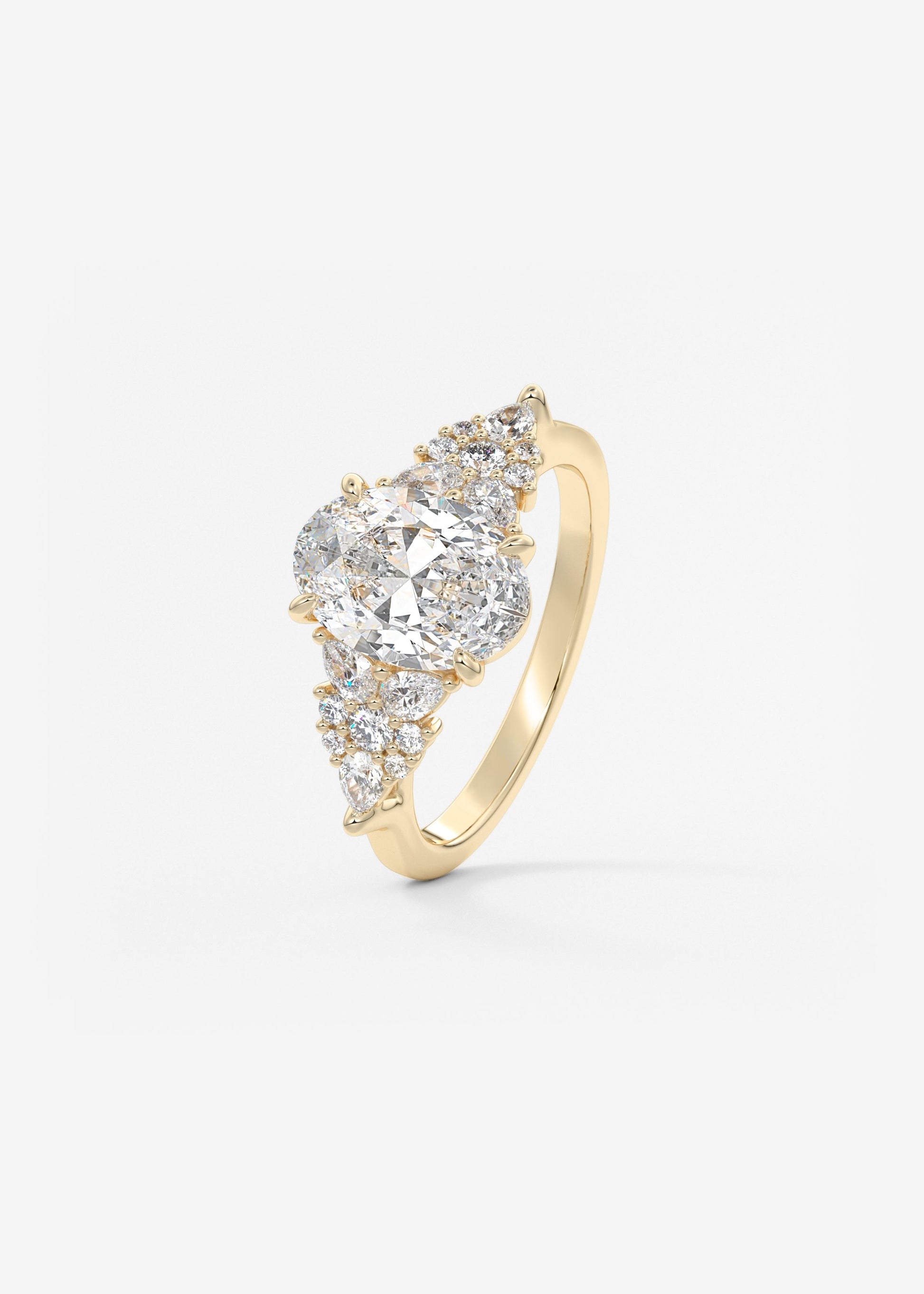 Oval Solitaire With Raised Basket Gallery Lab Grown Diamond Engagement Ring