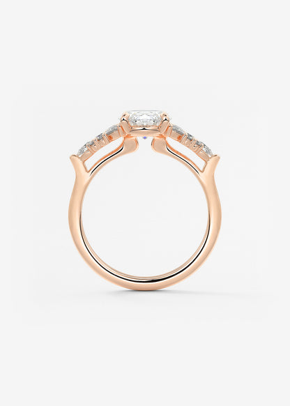Oval Solitaire With Raised Basket Gallery Lab Grown Diamond Engagement Ring