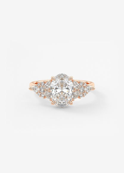 Oval Solitaire With Raised Basket Gallery Lab Grown Diamond Engagement Ring