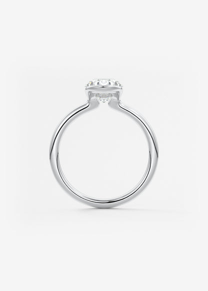 Oval Solitaire With Raised Basket Gallery Lab Grown Diamond Engagement Ring
