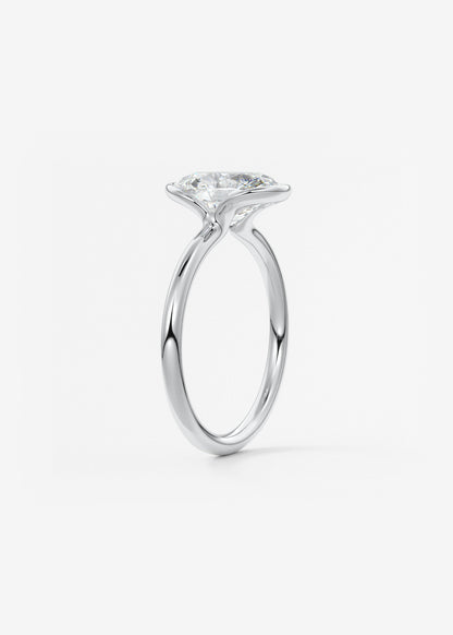 Oval Solitaire With Raised Basket Gallery Lab Grown Diamond Engagement Ring