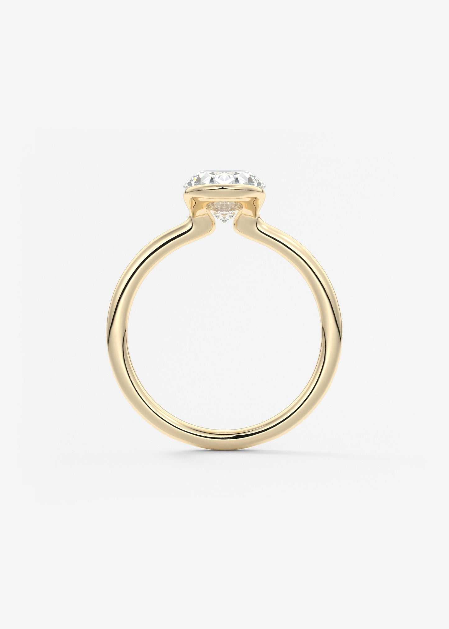 Oval Solitaire With Raised Basket Gallery Lab Grown Diamond Engagement Ring