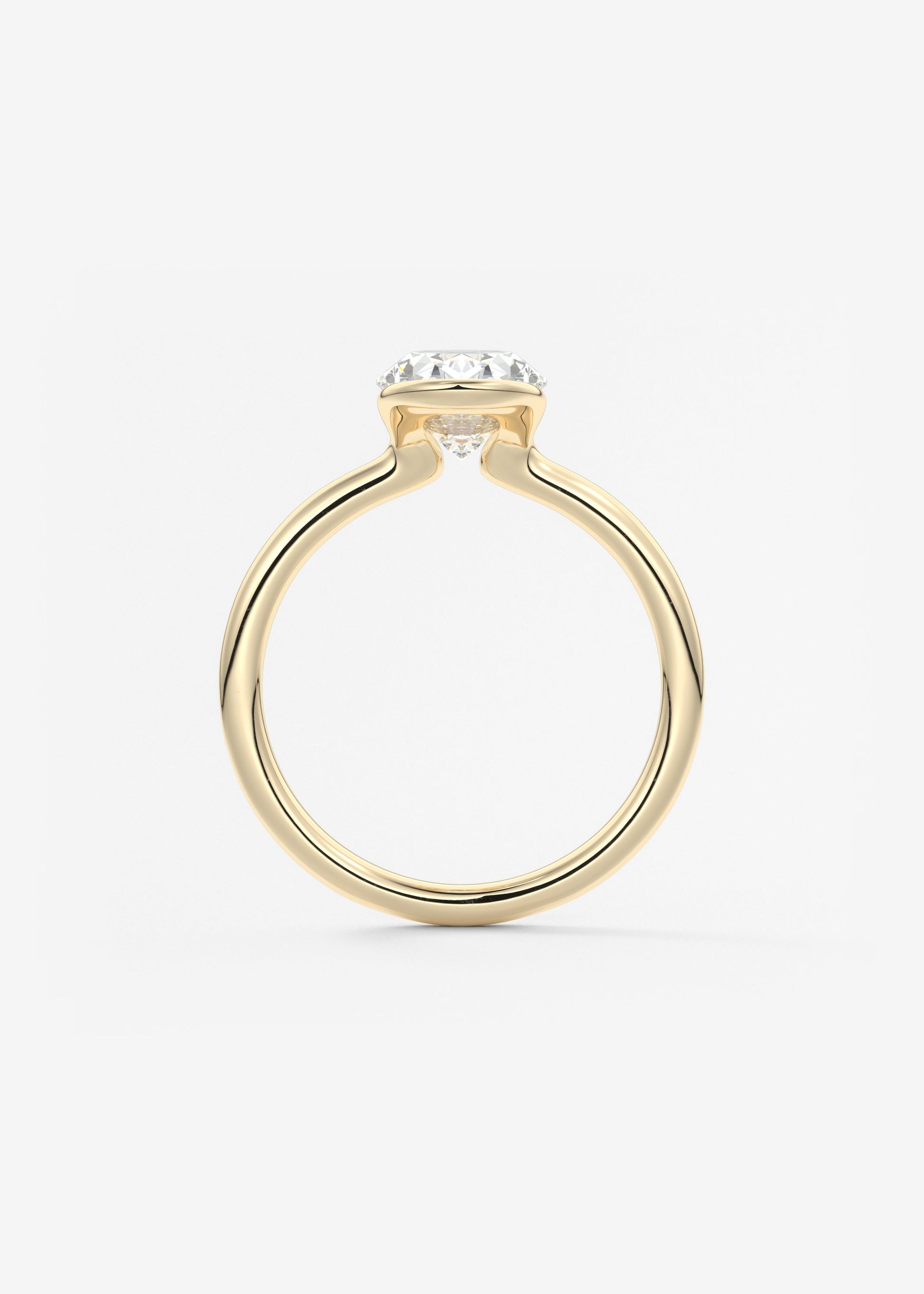 Oval Solitaire With Raised Basket Gallery Lab Grown Diamond Engagement Ring