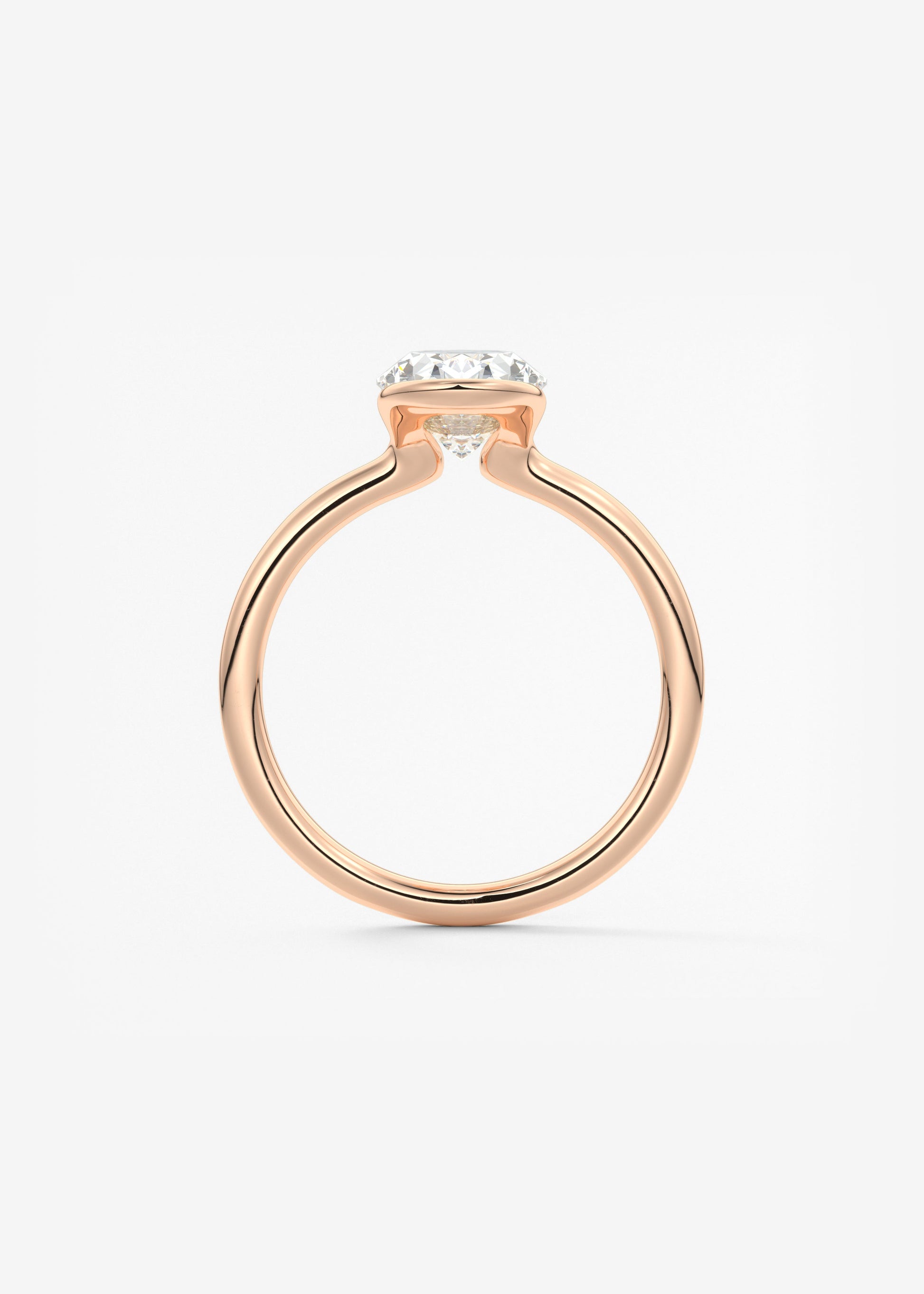 Oval Solitaire With Raised Basket Gallery Lab Grown Diamond Engagement Ring