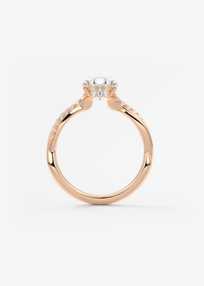 Oval Solitaire With Raised Basket Gallery Lab Grown Diamond Engagement Ring