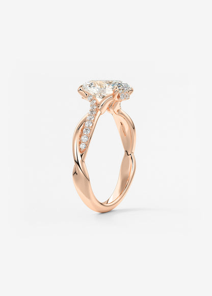 Oval Solitaire With Raised Basket Gallery Lab Grown Diamond Engagement Ring