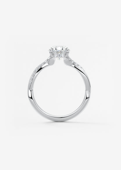 Oval Solitaire With Raised Basket Gallery Lab Grown Diamond Engagement Ring