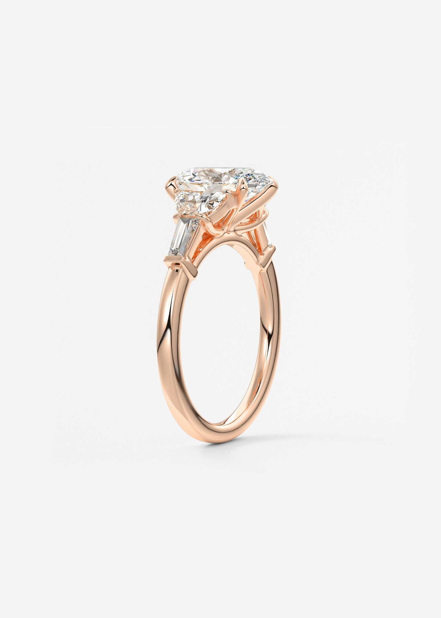 Oval Solitaire With Raised Basket Gallery Lab Grown Diamond Engagement Ring