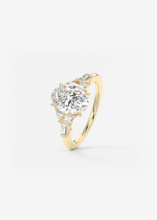 Oval Solitaire With Raised Basket Gallery Lab Grown Diamond Engagement Ring