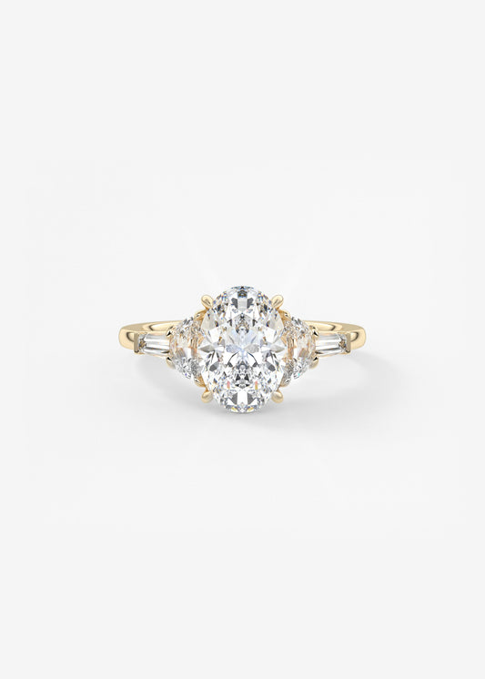 Oval Solitaire With Raised Basket Gallery Lab Grown Diamond Engagement Ring