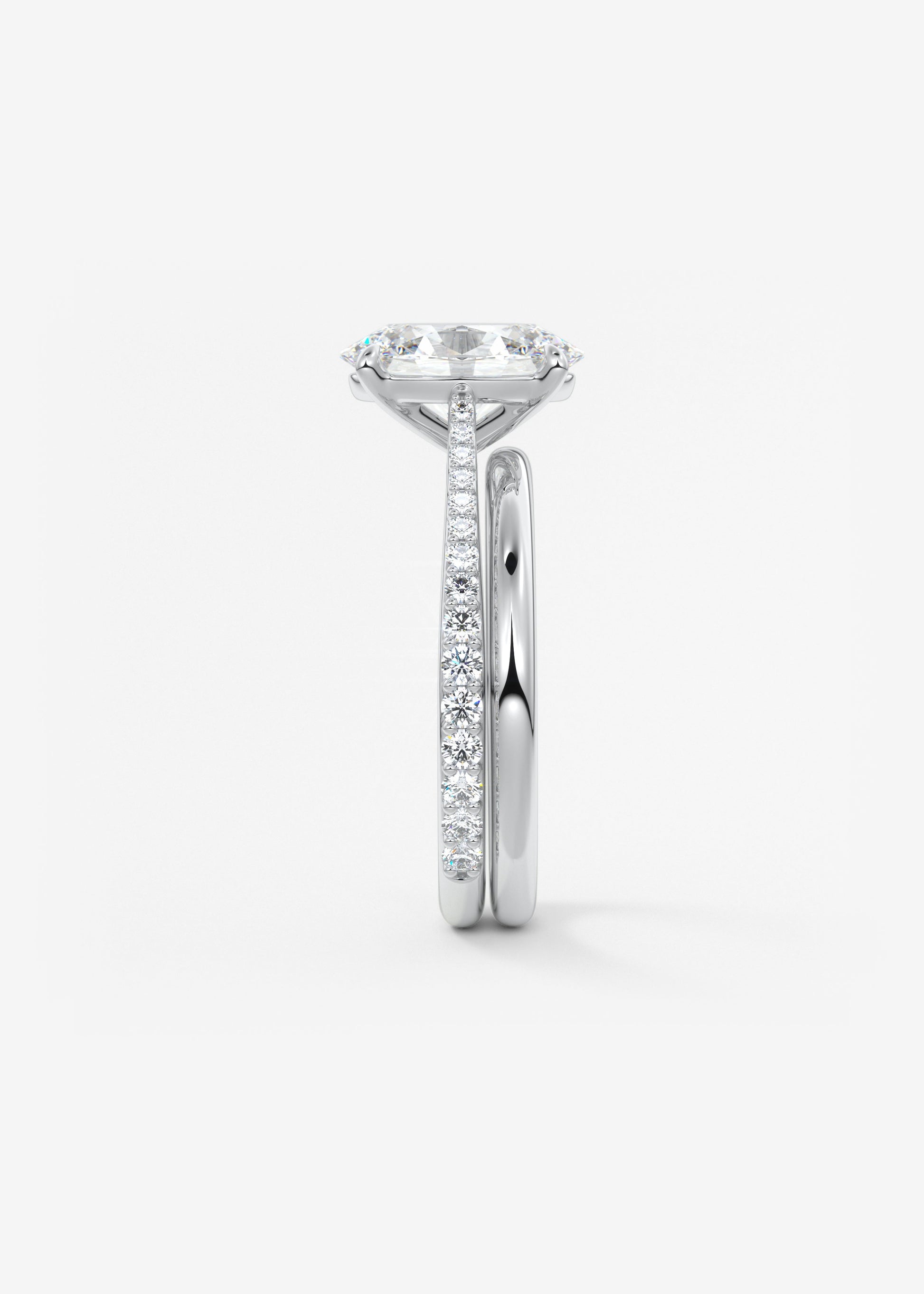 Oval Solitaire With Raised Basket Gallery Lab Grown Diamond Engagement Ring