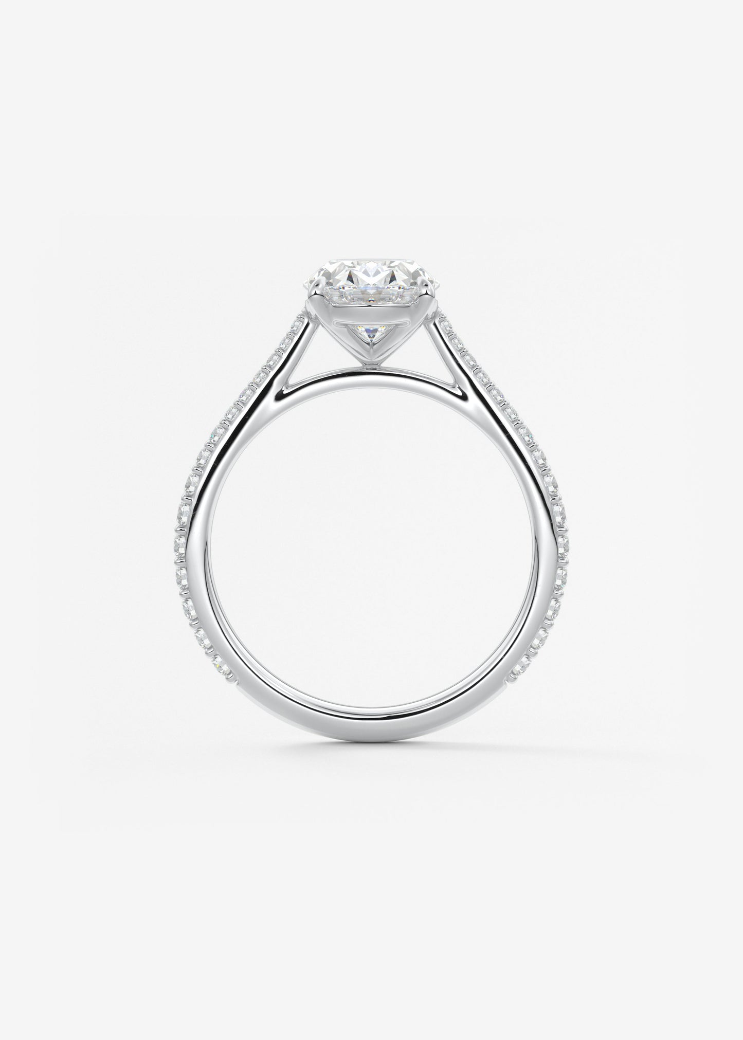 Oval Solitaire With Raised Basket Gallery Lab Grown Diamond Engagement Ring