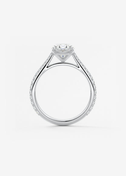 Oval Solitaire With Raised Basket Gallery Lab Grown Diamond Engagement Ring