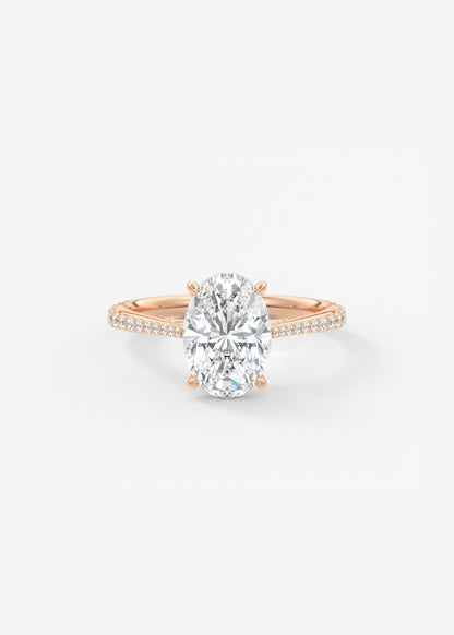 Oval Solitaire With Raised Basket Gallery Lab Grown Diamond Engagement Ring