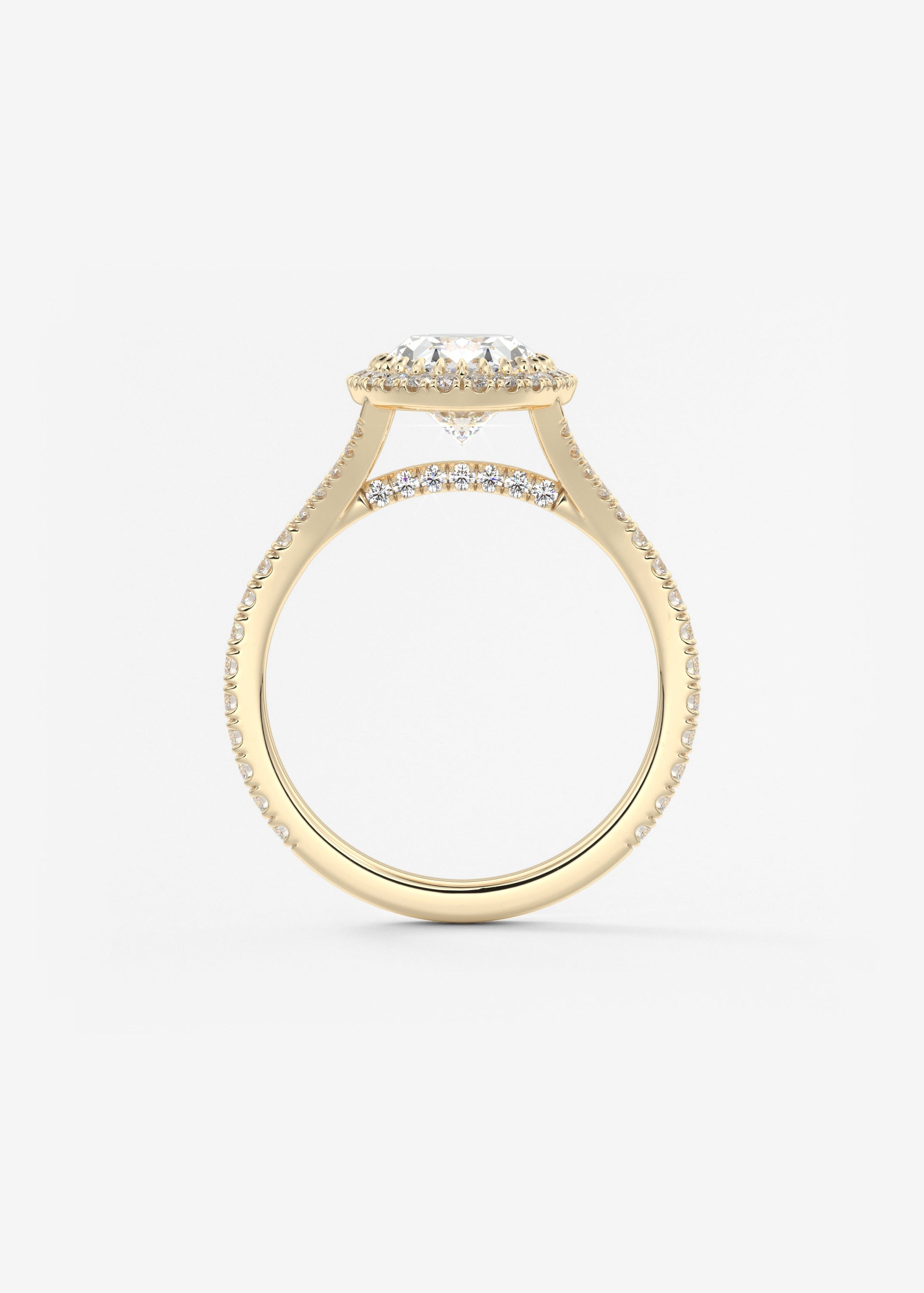 Oval Solitaire With Raised Basket Gallery Lab Grown Diamond Engagement Ring