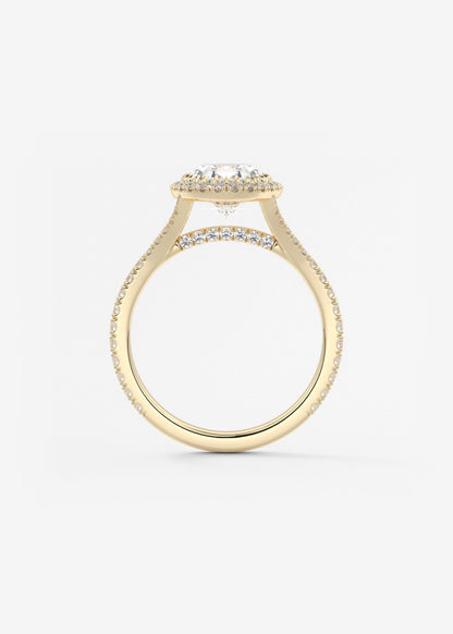 Oval Solitaire With Raised Basket Gallery Lab Grown Diamond Engagement Ring