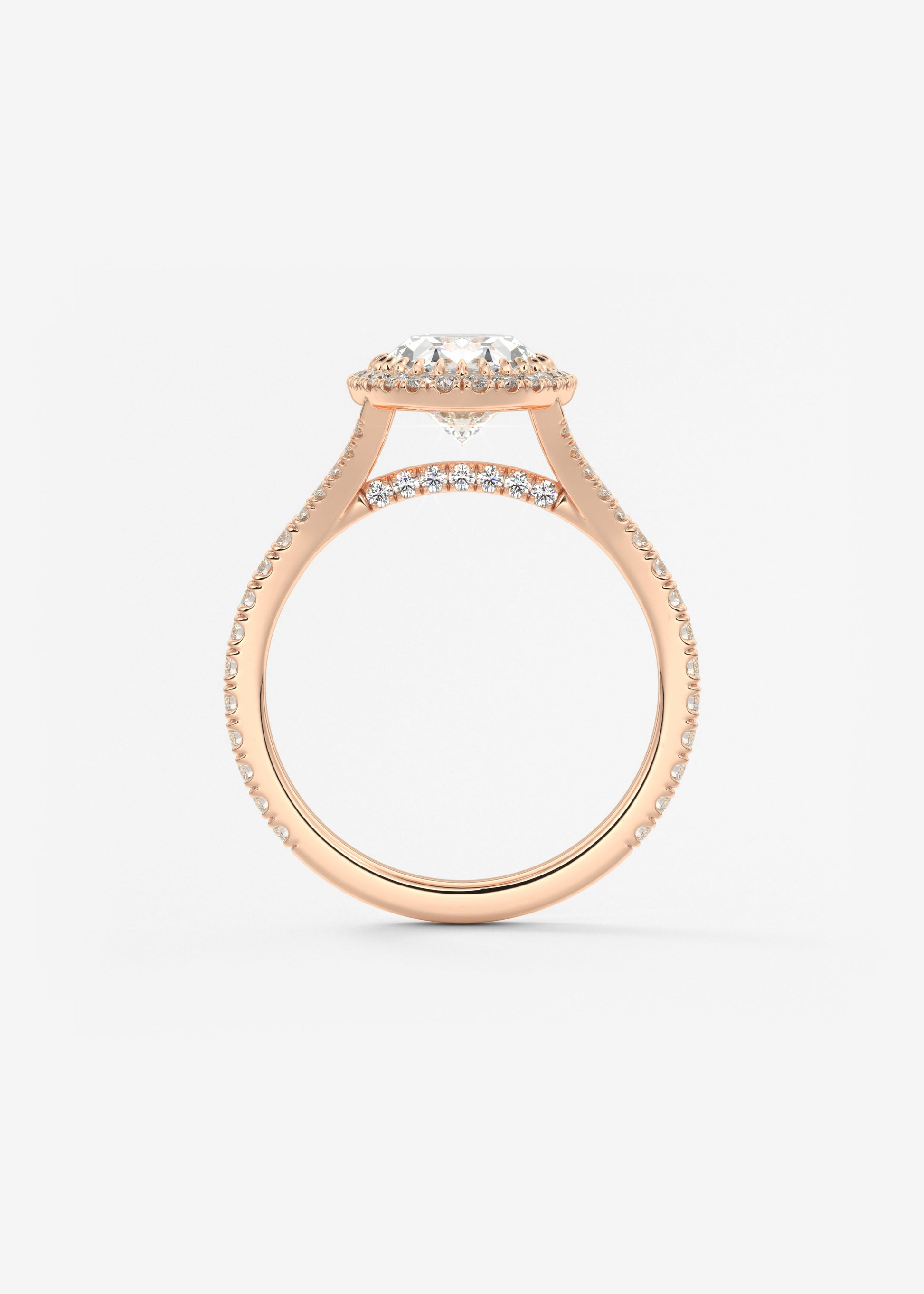 Oval Solitaire With Raised Basket Gallery Lab Grown Diamond Engagement Ring