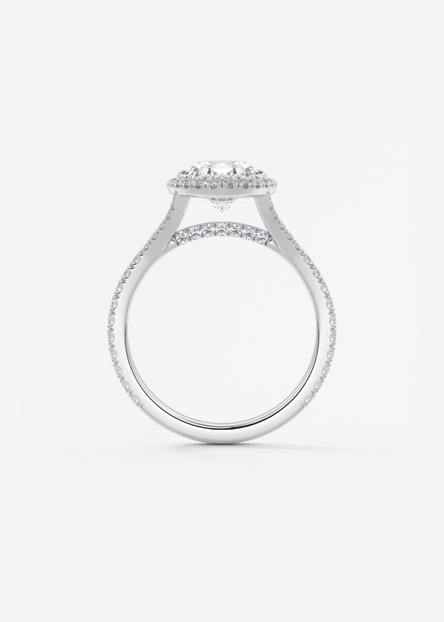 Oval Solitaire With Raised Basket Gallery Lab Grown Diamond Engagement Ring