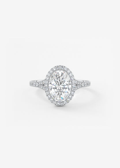 Oval Solitaire With Raised Basket Gallery Lab Grown Diamond Engagement Ring