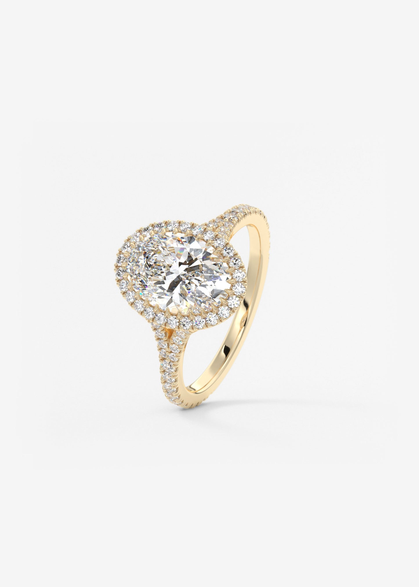 Oval Solitaire With Raised Basket Gallery Lab Grown Diamond Engagement Ring