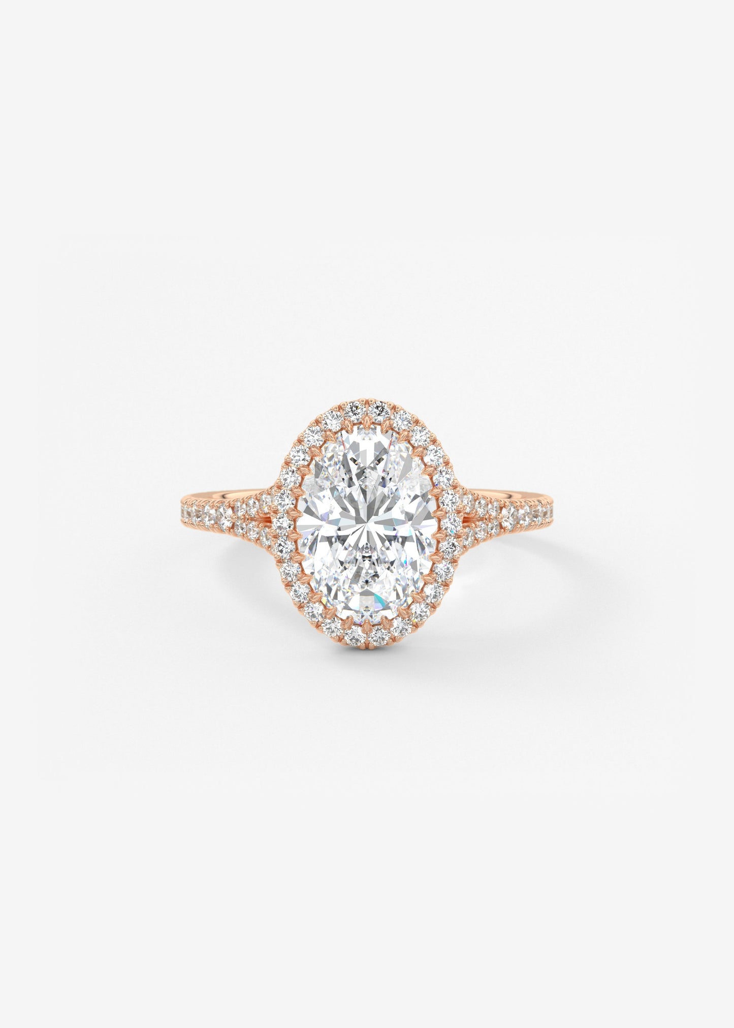 Oval Solitaire With Raised Basket Gallery Lab Grown Diamond Engagement Ring