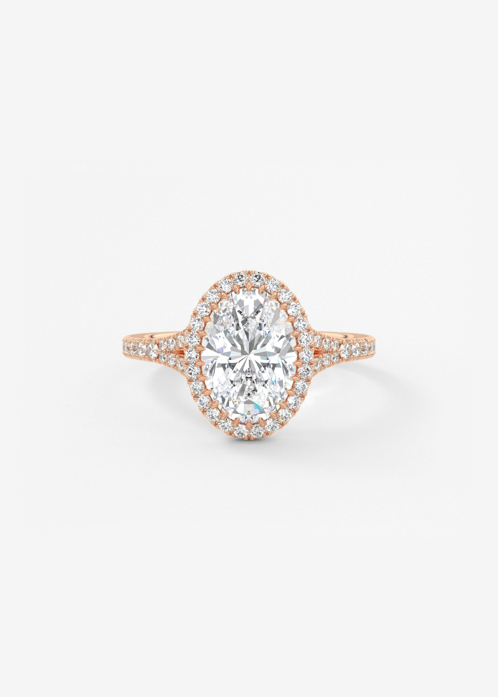 Oval Solitaire With Raised Basket Gallery Lab Grown Diamond Engagement Ring