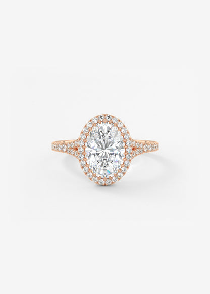 Oval Solitaire With Raised Basket Gallery Lab Grown Diamond Engagement Ring