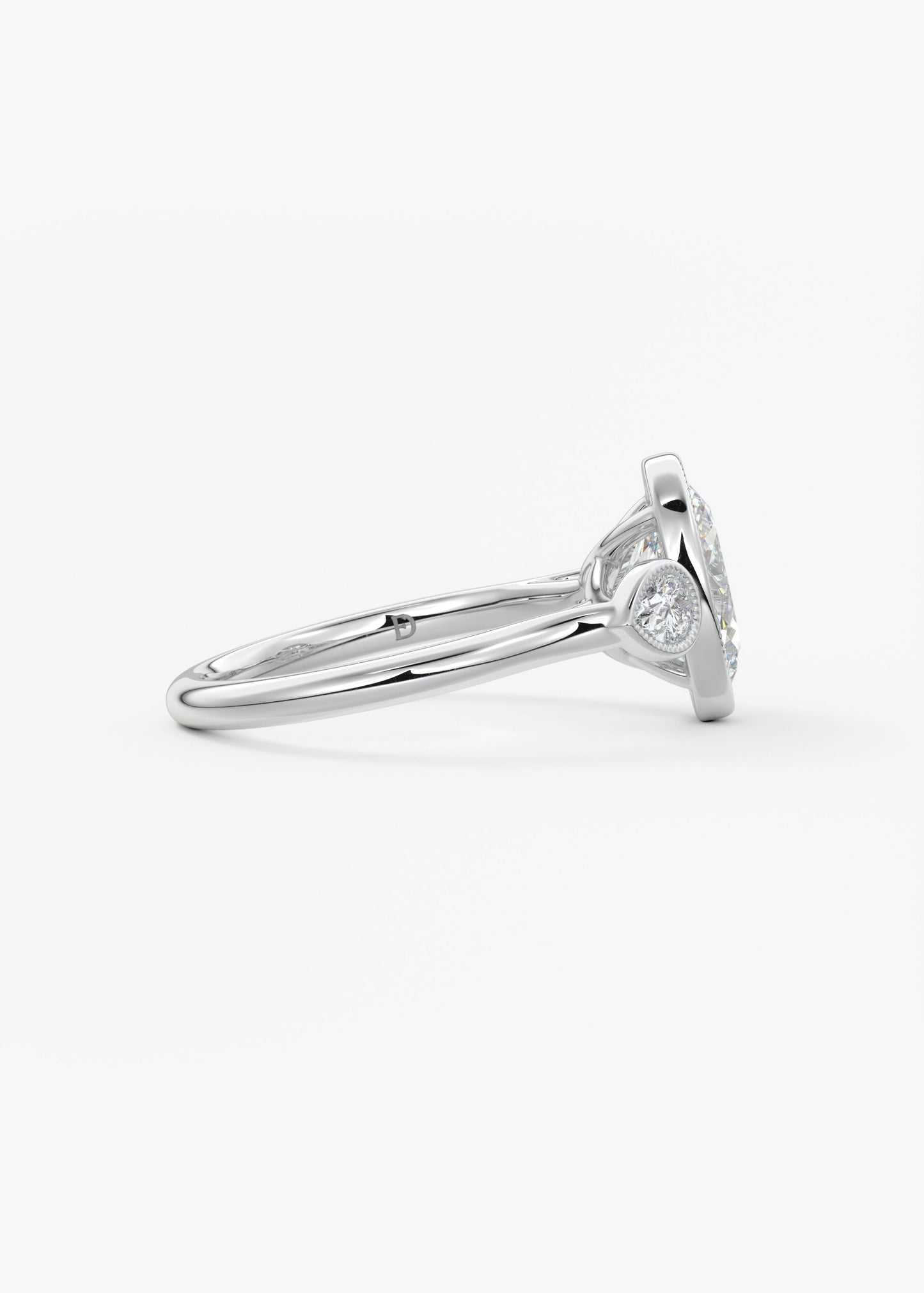 Oval Solitaire With Raised Basket Gallery Lab Grown Diamond Engagement Ring