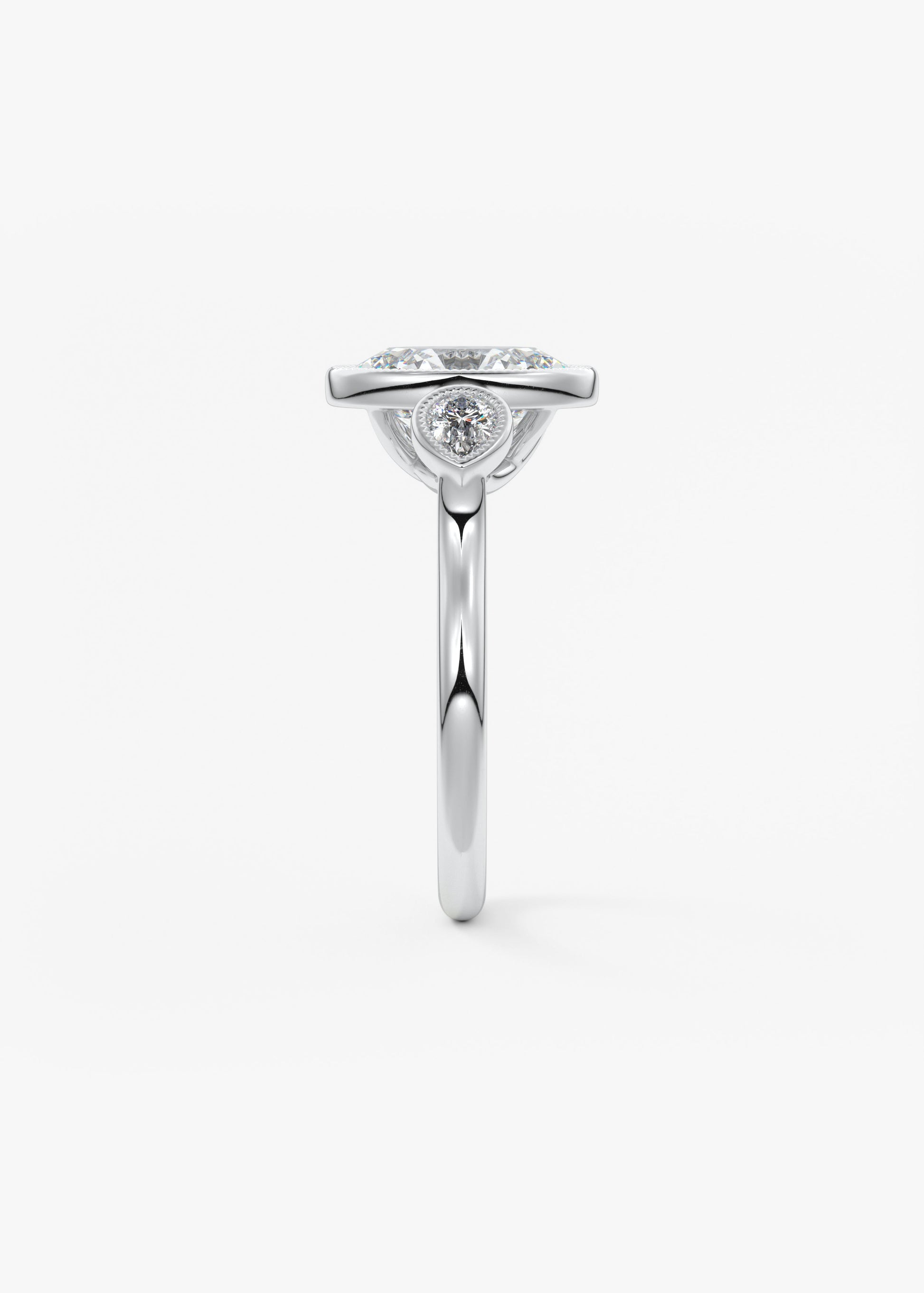 Oval Solitaire With Raised Basket Gallery Lab Grown Diamond Engagement Ring