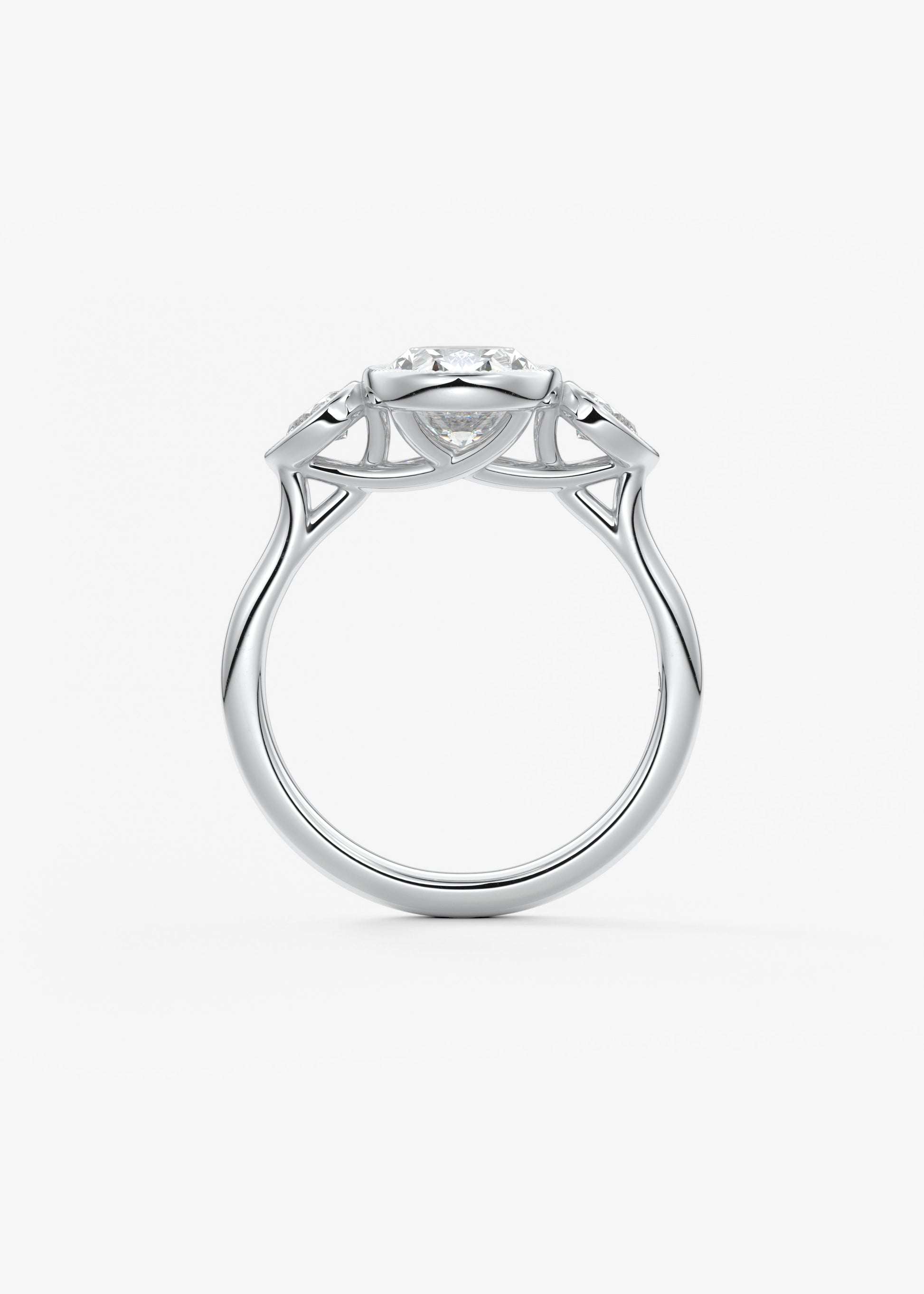Oval Solitaire With Raised Basket Gallery Lab Grown Diamond Engagement Ring