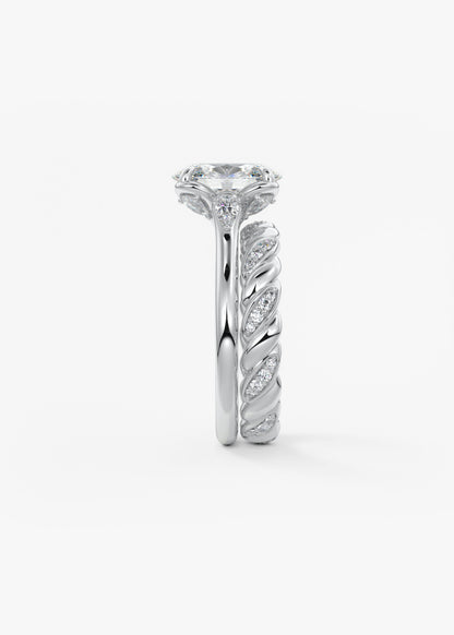 Oval Solitaire With Raised Basket Gallery Lab Grown Diamond Engagement Ring