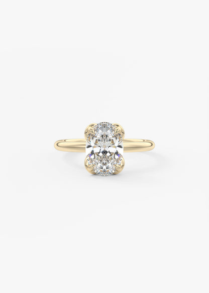 Oval Solitaire With Raised Basket Gallery Lab Grown Diamond Engagement Ring