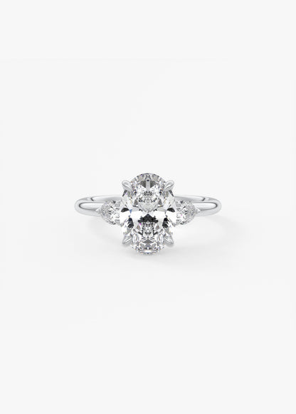 Oval Solitaire With Raised Basket Gallery Lab Grown Diamond Engagement Ring
