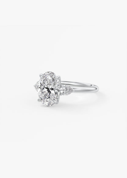 Oval Solitaire With Raised Basket Gallery Lab Grown Diamond Engagement Ring