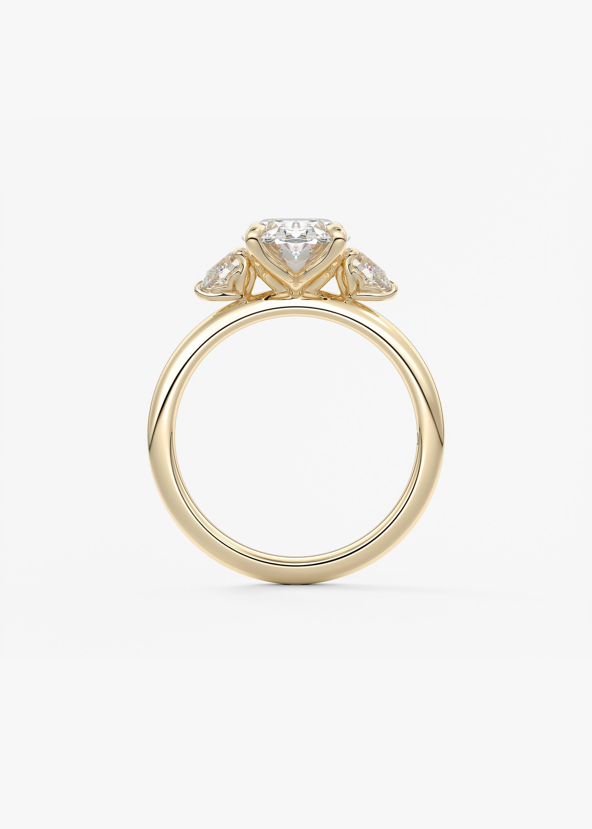 Oval Solitaire With Raised Basket Gallery Lab Grown Diamond Engagement Ring