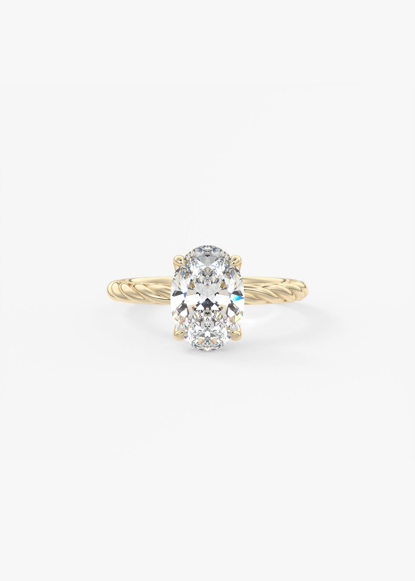 Oval Solitaire With Raised Basket Gallery Lab Grown Diamond Engagement Ring