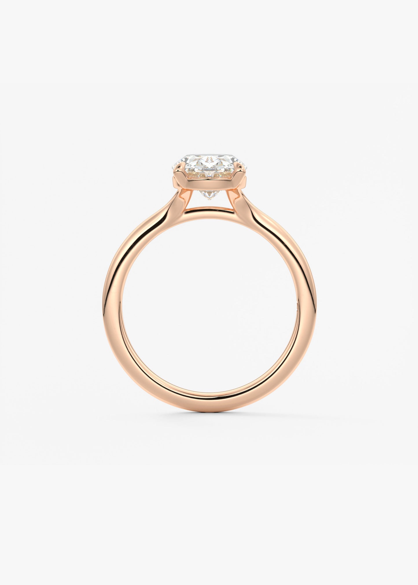 Oval Solitaire With Raised Basket Gallery Lab Grown Diamond Engagement Ring