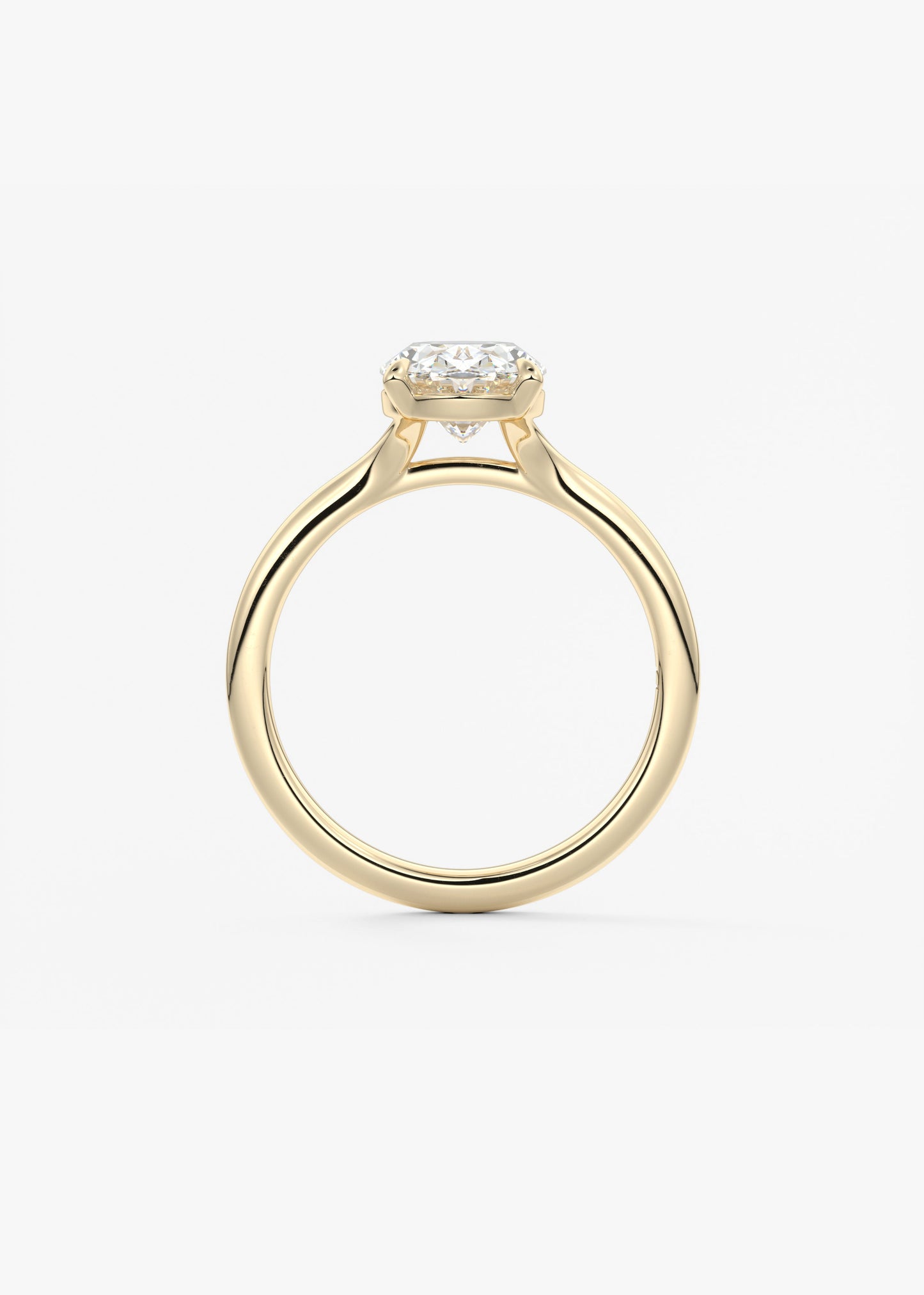 Oval Solitaire With Raised Basket Gallery Lab Grown Diamond Engagement Ring