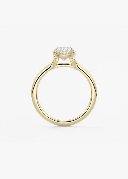 Oval Solitaire With Raised Basket Gallery Lab Grown Diamond Engagement Ring